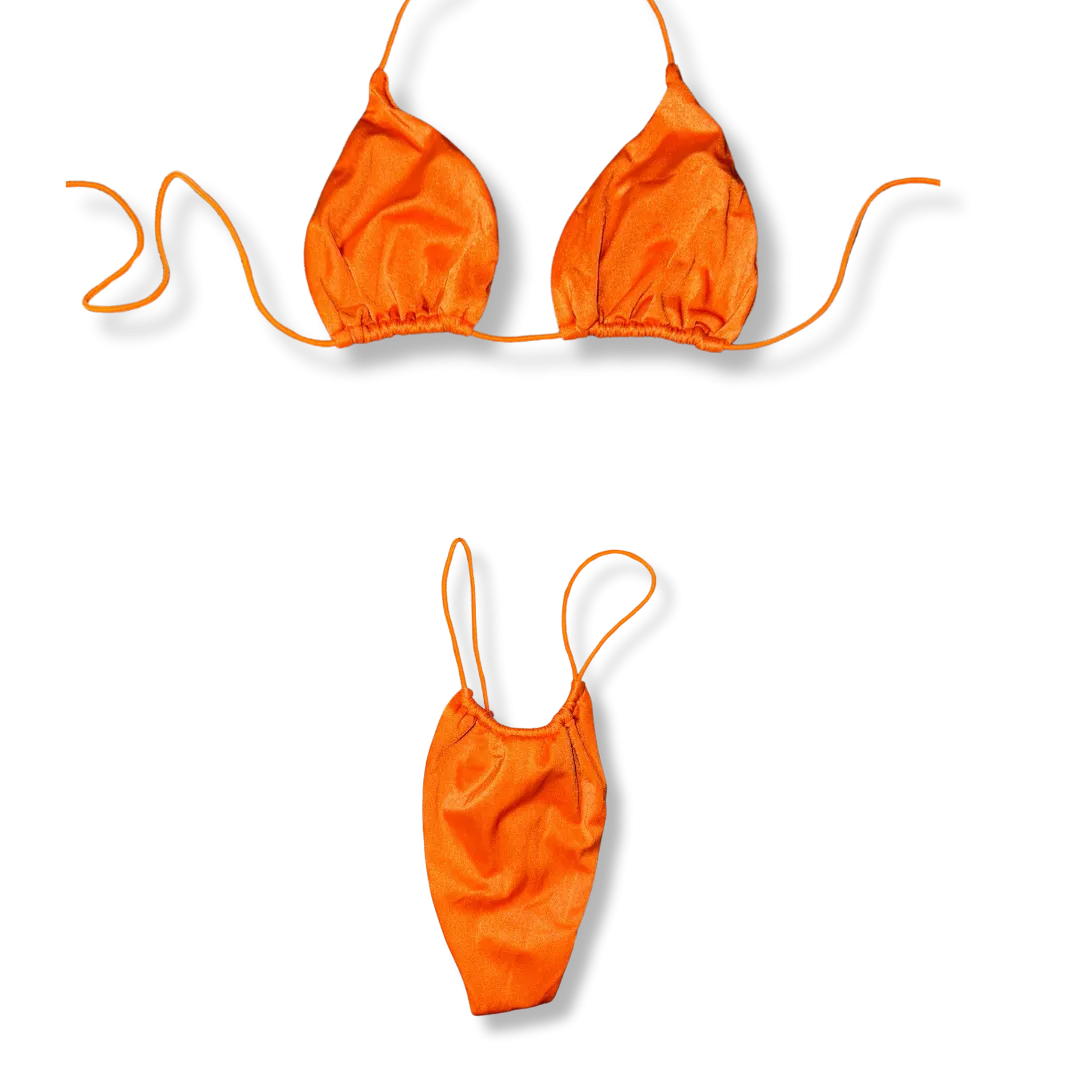 Silky Orange String Bikini
