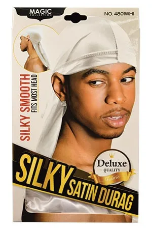 Silky satin Durag- White