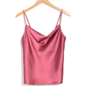 Silky Satin Solid Camisole - Mauve