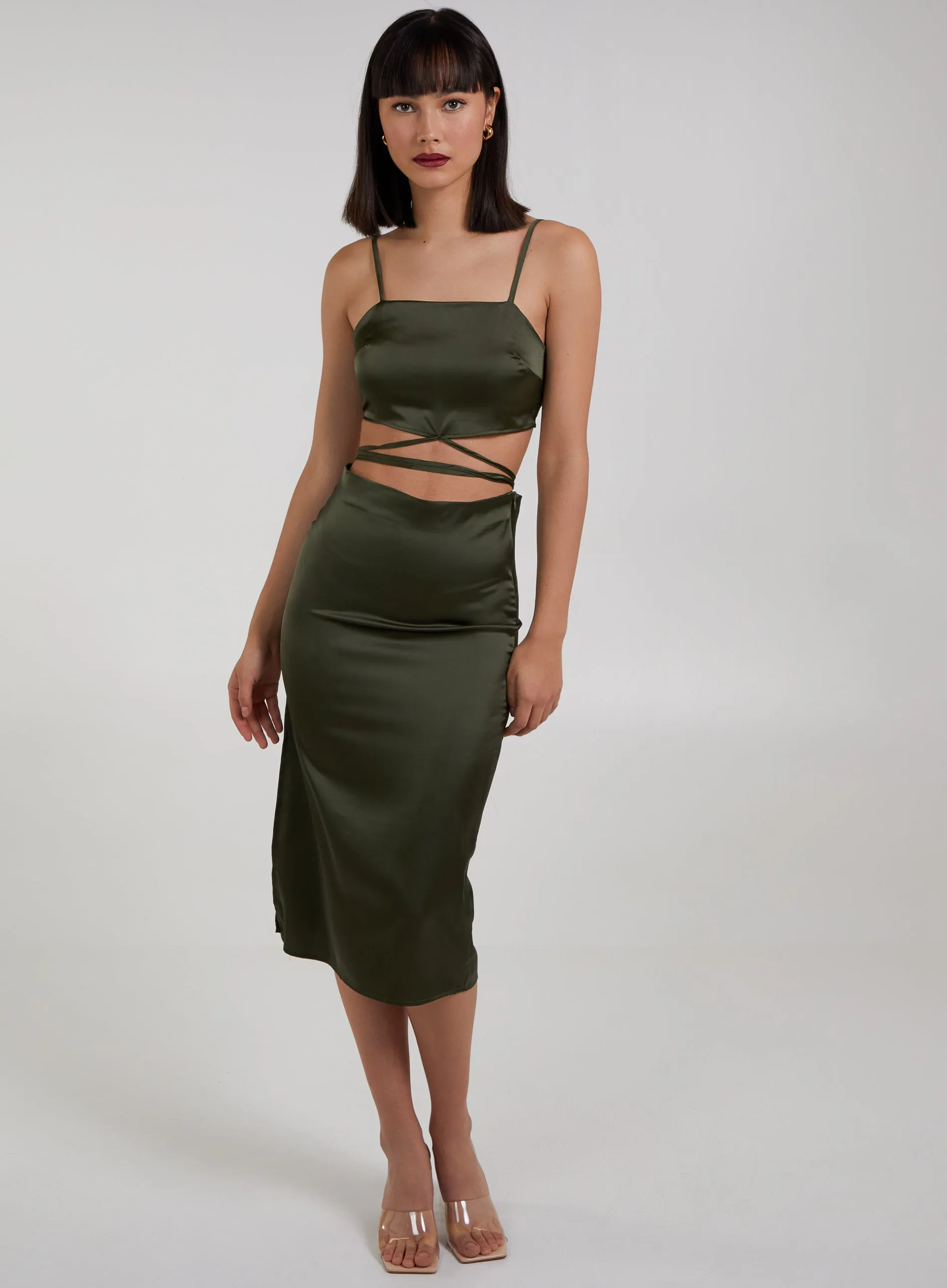 Silky Tie Wrap Cami Top
