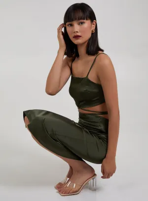 Silky Tie Wrap Cami Top