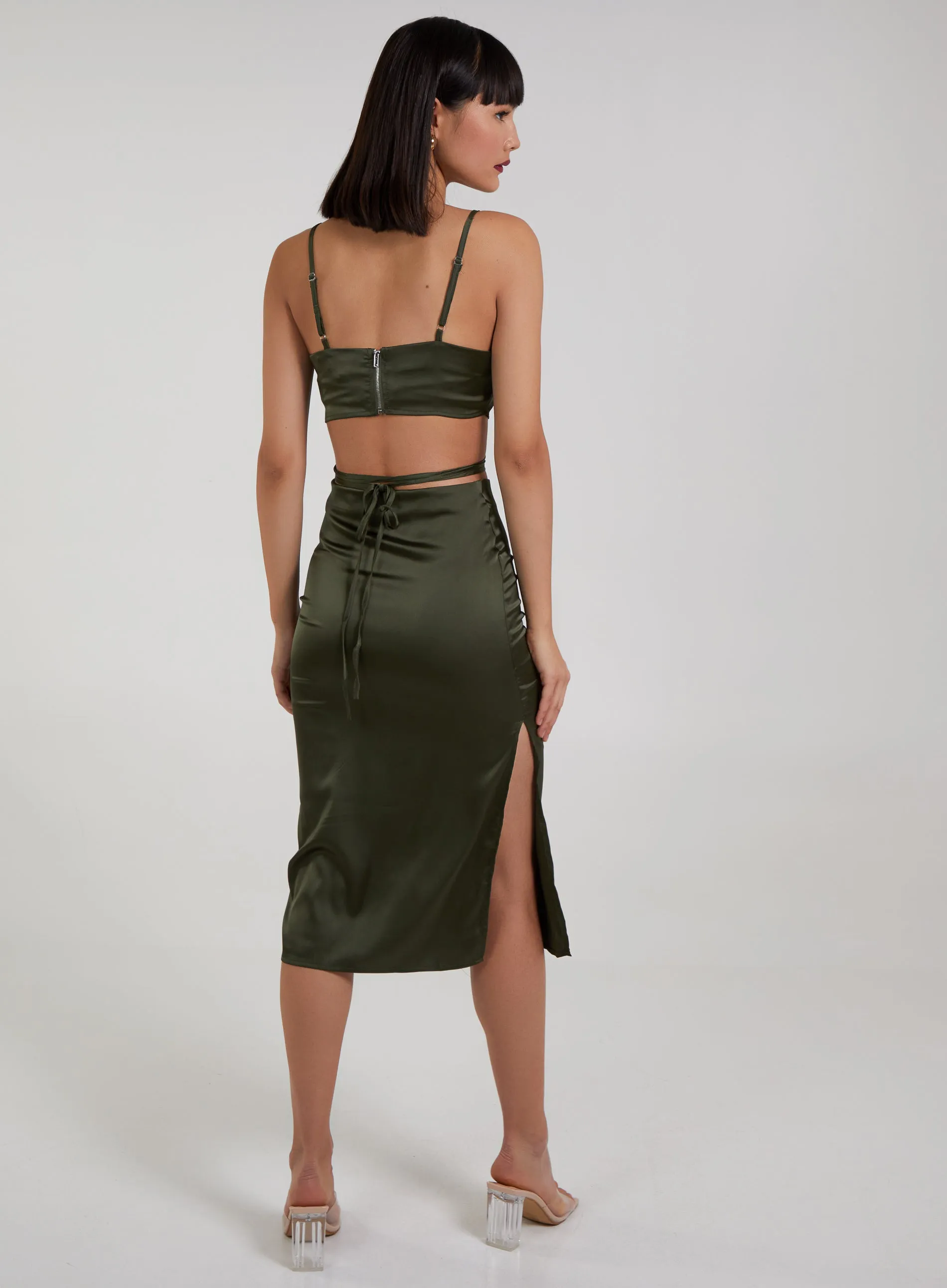 Silky Tie Wrap Cami Top