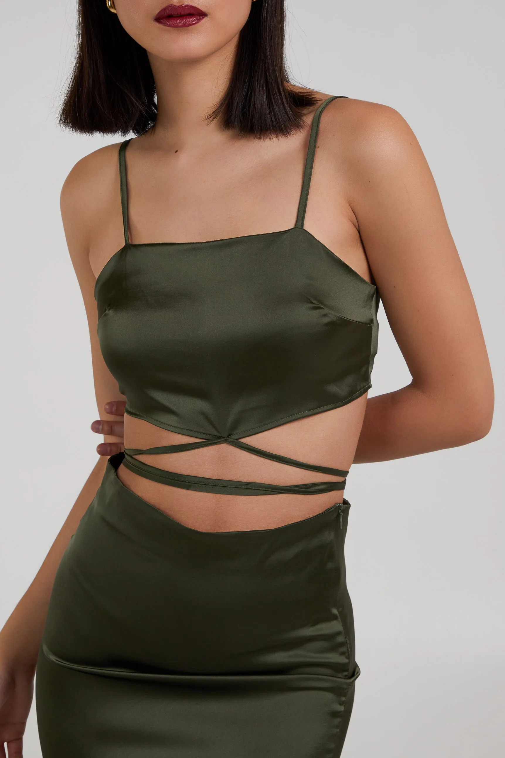Silky Tie Wrap Cami Top