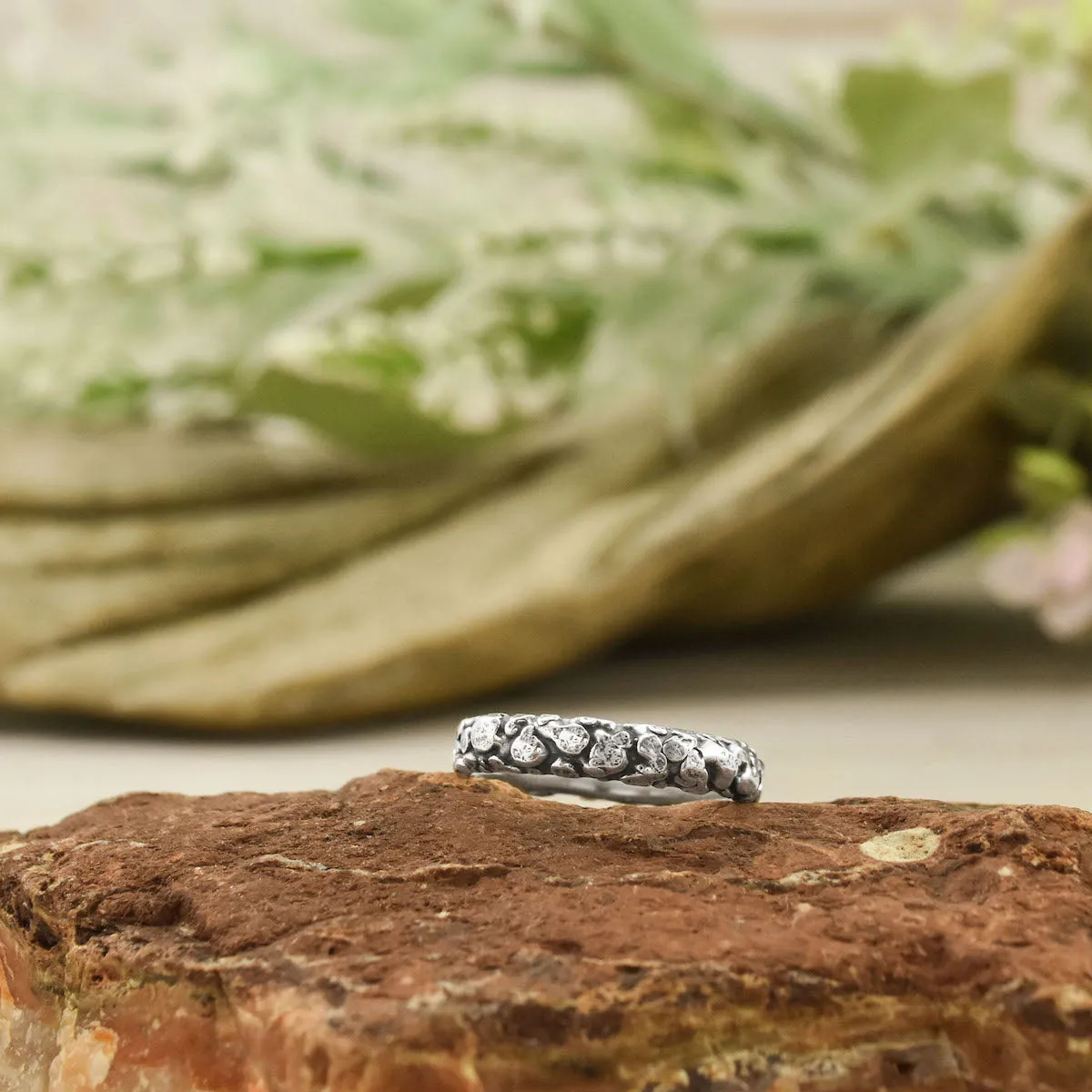 Silver Pebble Beach Ring