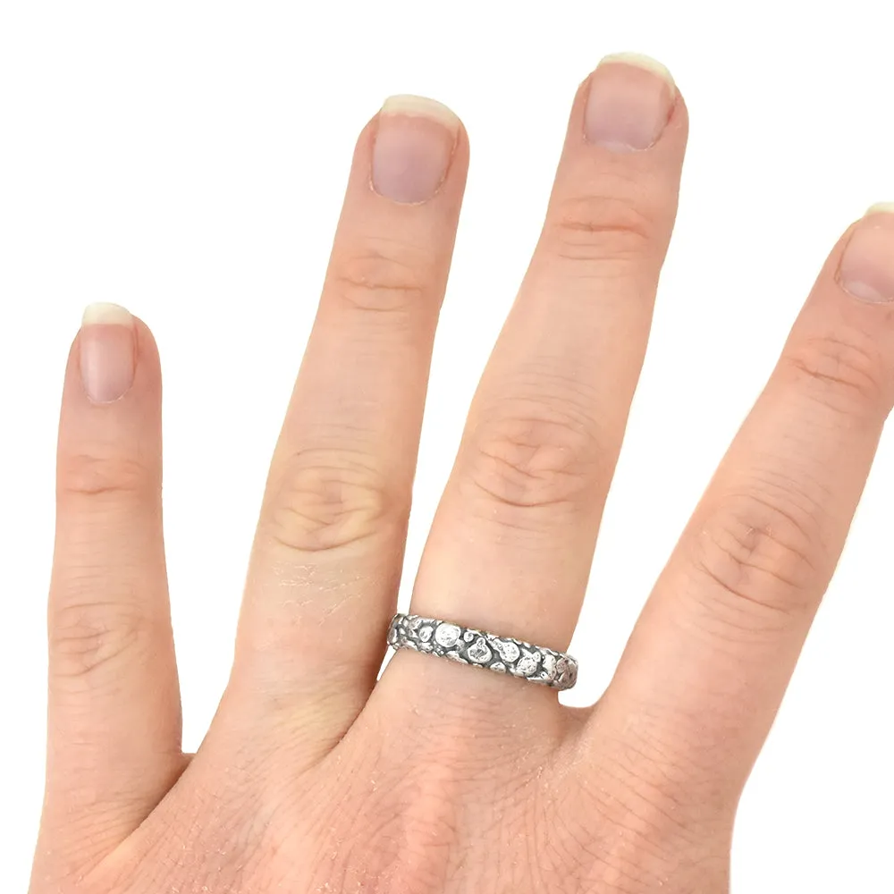 Silver Pebble Beach Ring