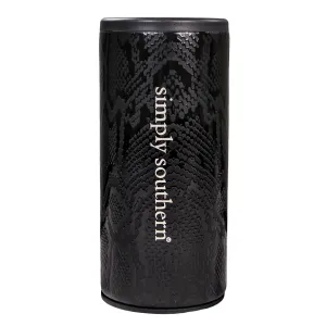 Simply Southern Can Cooler Black Snake Print