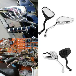 Skeleton Skull Hand Motorcycle Side Mirrors With Bolts - 8mm/10mm