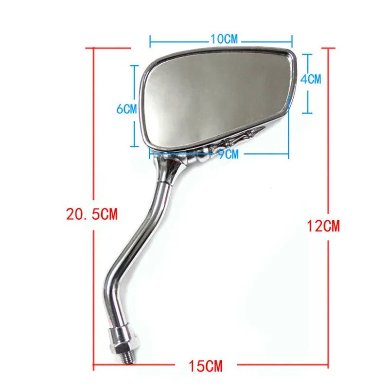 Skeleton Skull Hand Motorcycle Side Mirrors With Bolts - 8mm/10mm