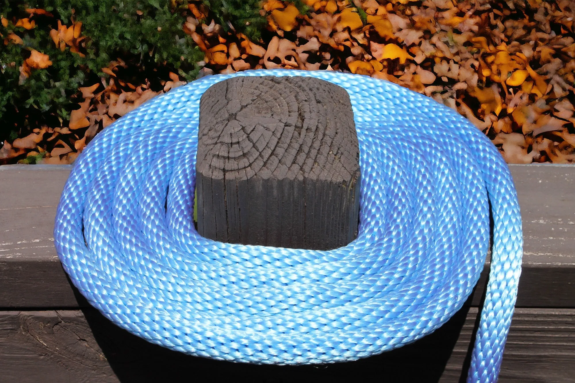 Sky Blue Solid Braided Multifilament Polypropylene Rope
