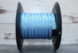Sky Blue Solid Braided Multifilament Polypropylene Rope