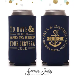 Slim 12oz Wedding Can Cooler #39S - Destination Wedding