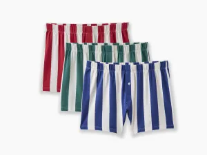Slim Fit Boxers ~ Cabana Stripe 3 Pack