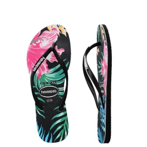 Slim Floral Palm Thongs