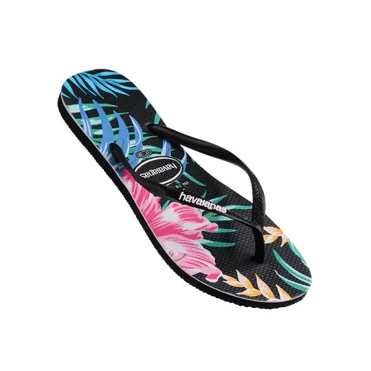 Slim Floral Palm Thongs