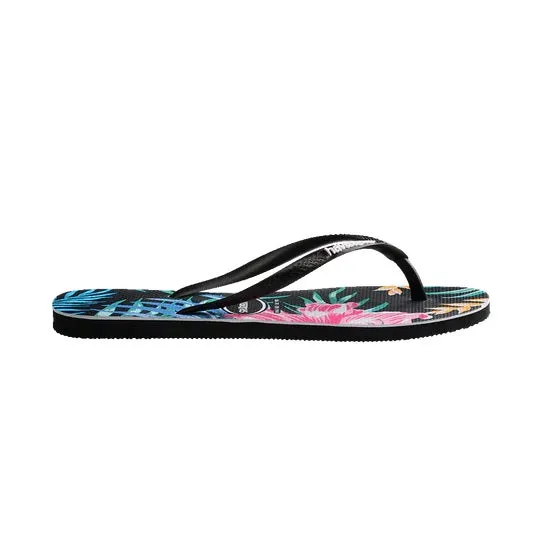 Slim Floral Palm Thongs