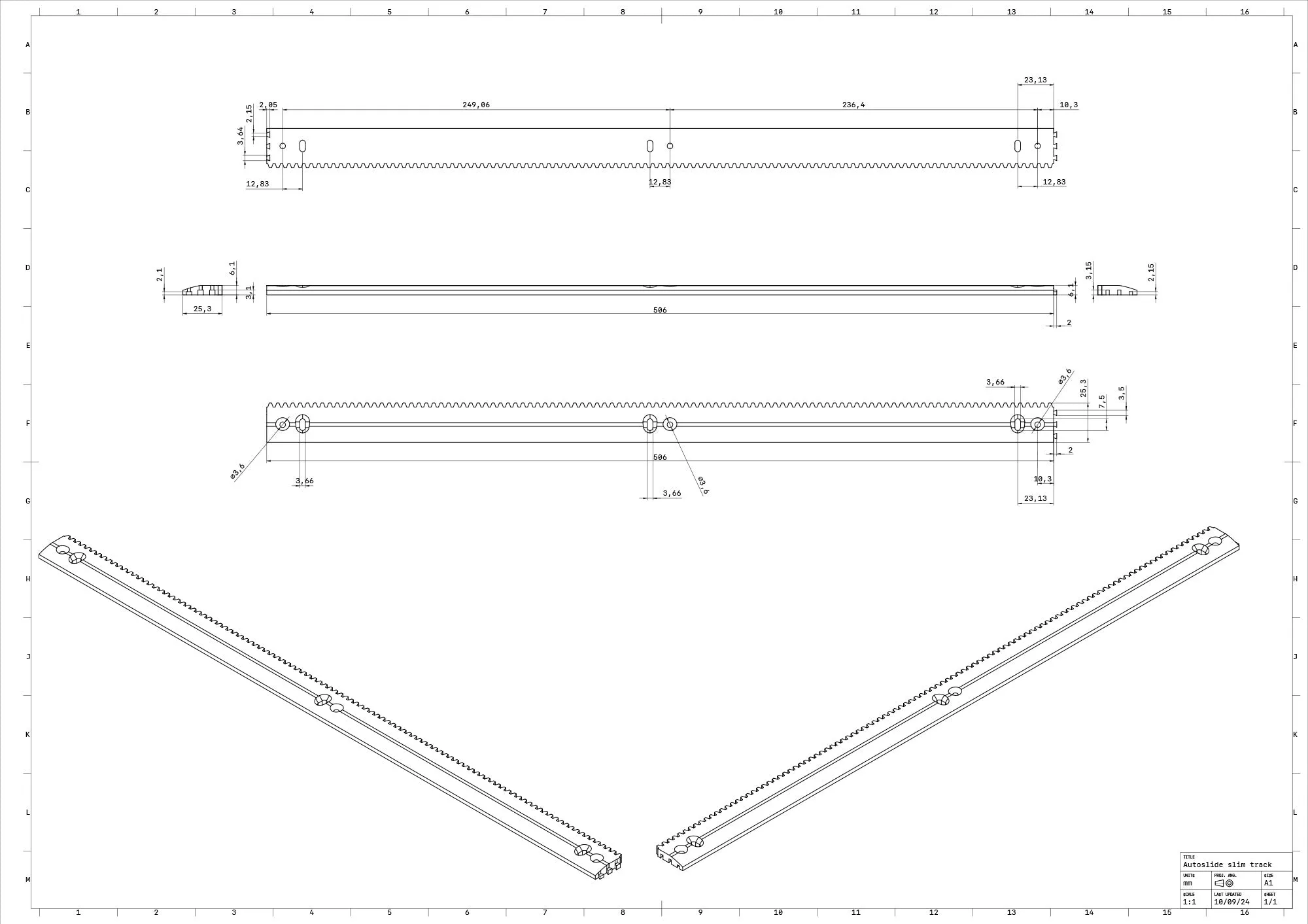 Slim Line Track for Pocket Doors and Barn Doors