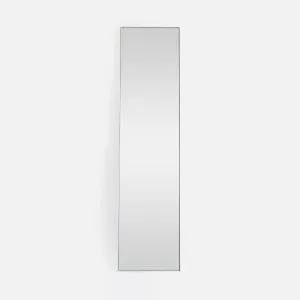 Slimline Deep Frame Standing Mirror - White