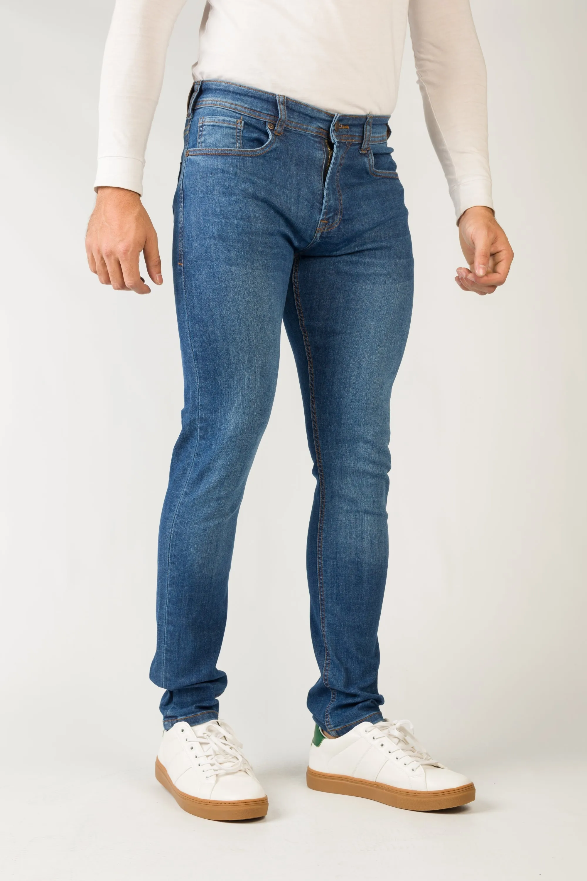 Smart Fit Blue Washed Jeans