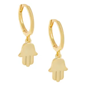 Solid Hamsa Huggie Earring