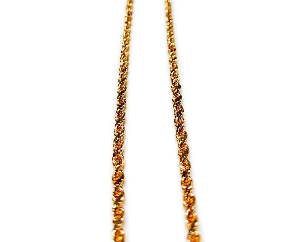 Solid Rope Rose Chain (14K)