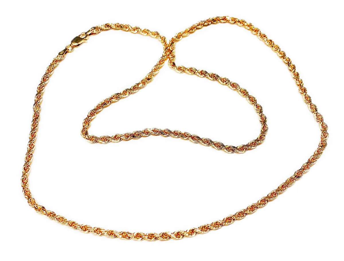 Solid Rope Rose Chain (14K)