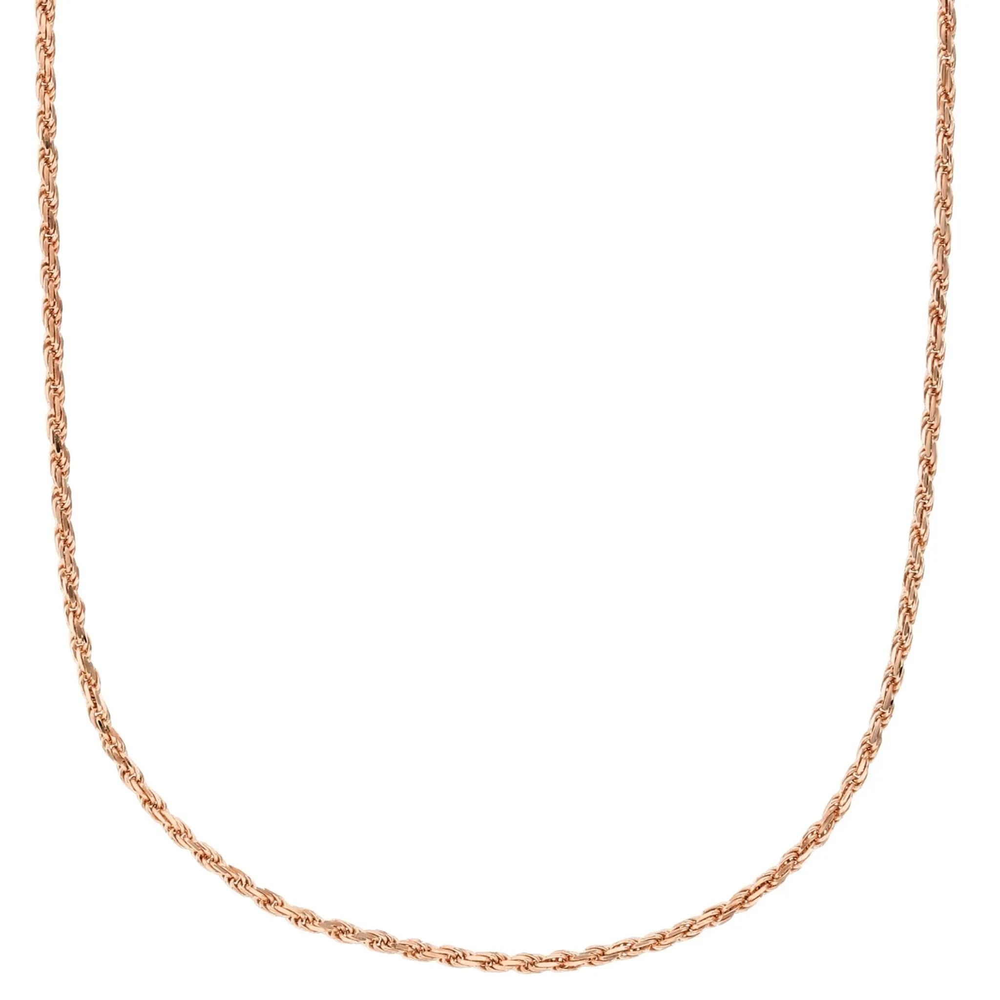 Solid Rose Gold Rope Chain (14K)