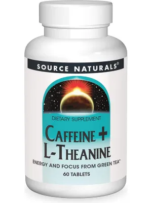 Source Naturals, Caffeine   L-Theanine, 60 tablets