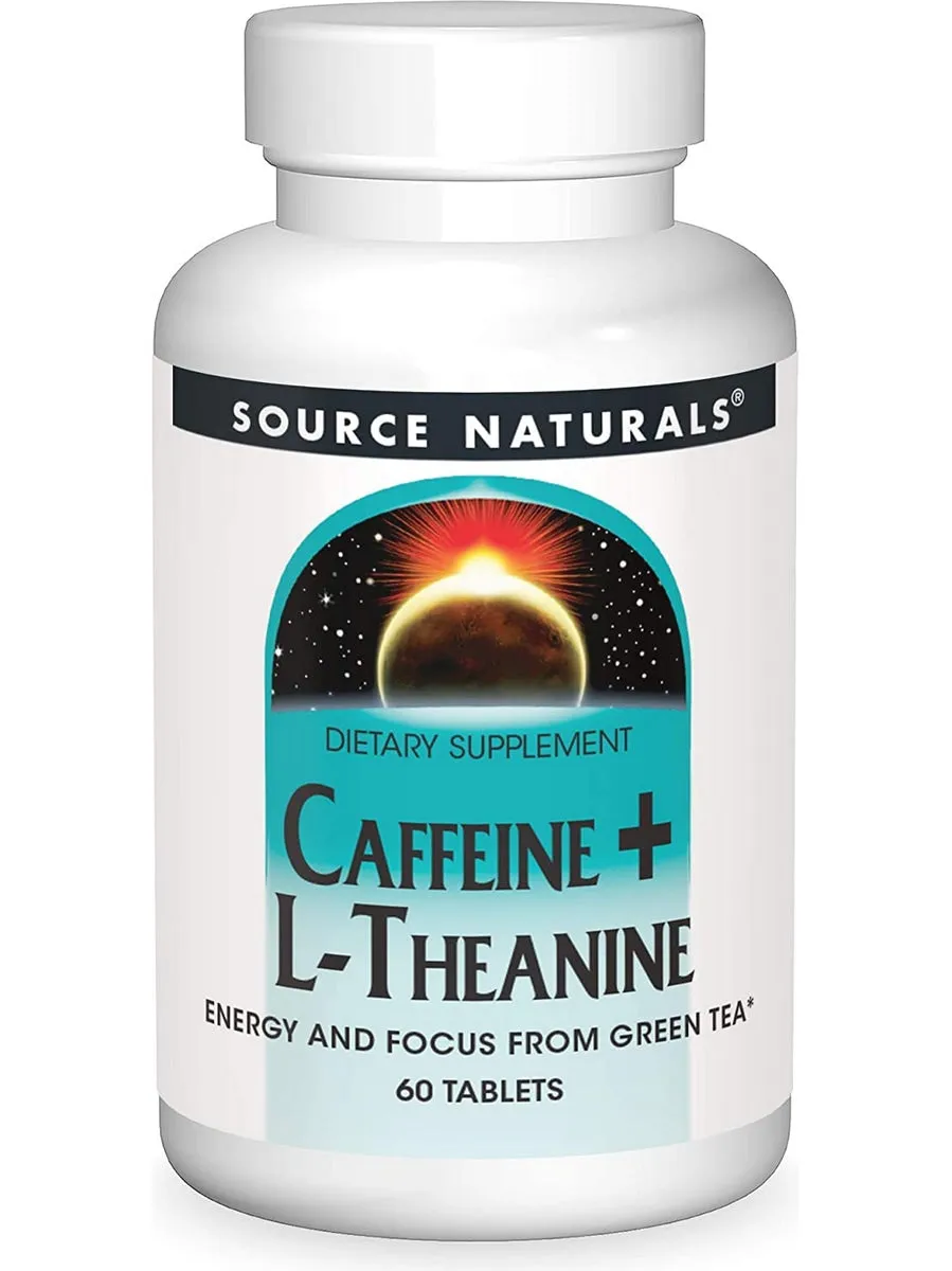 Source Naturals, Caffeine   L-Theanine, 60 tablets
