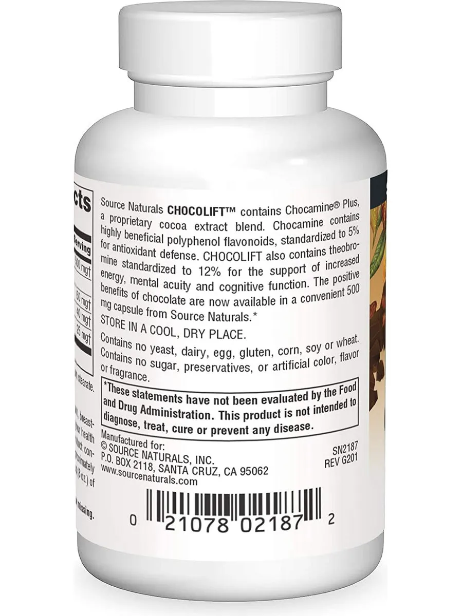 Source Naturals, ChocoLift™ 500 mg, 30 capsules