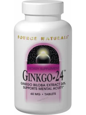 Source Naturals, Ginkgo 24 Ginkgo Biloba Ext, 120mg, 120 ct
