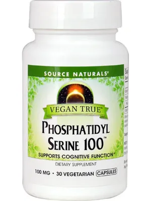 Source Naturals, Vegan True® Phosphatidyl Serine 100™ 100 mg, 30 vegetarian capsules