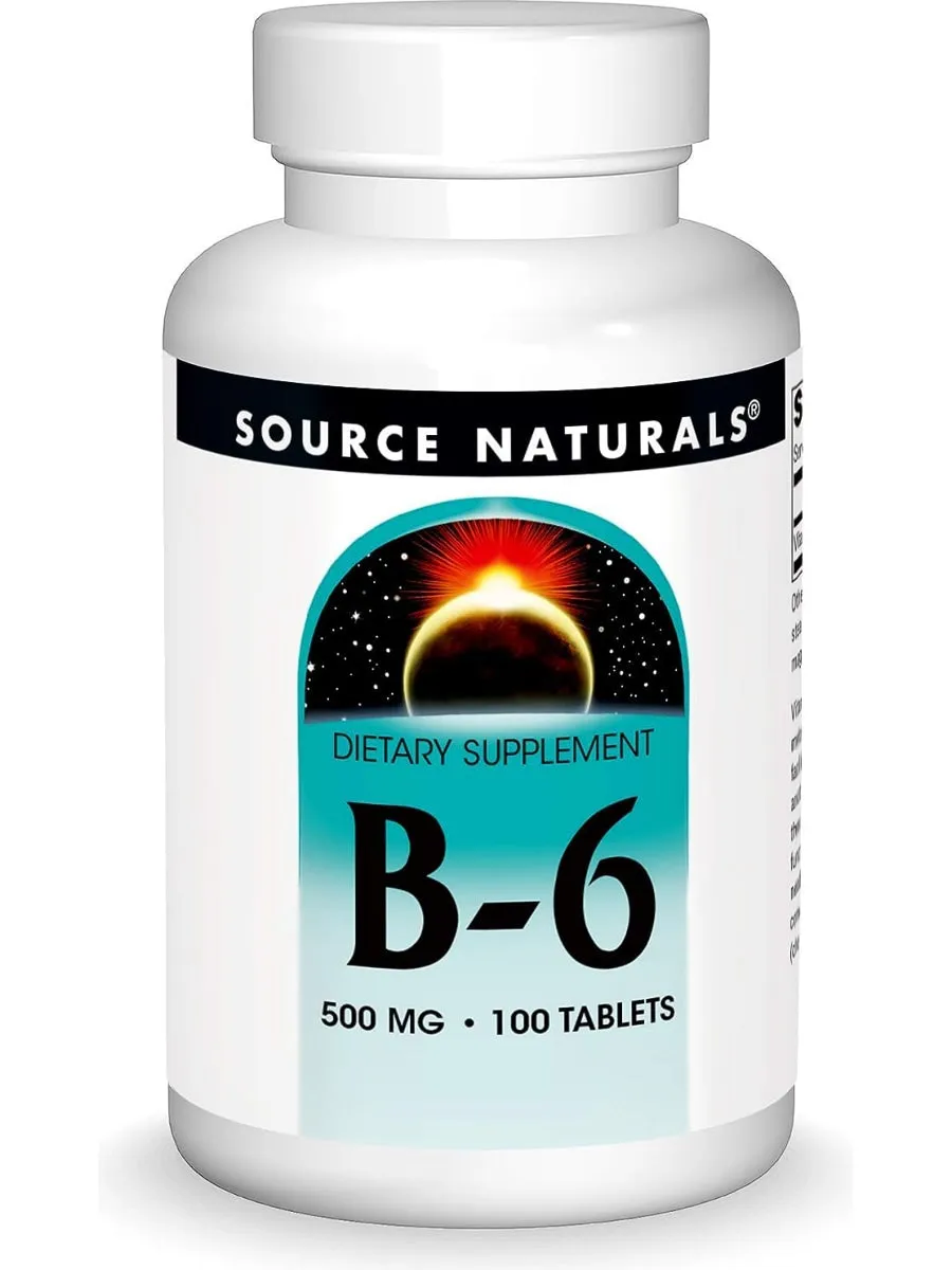 Source Naturals, Vitamin B 6 Pyridoxine, 500mg Timed Release, 100 ct