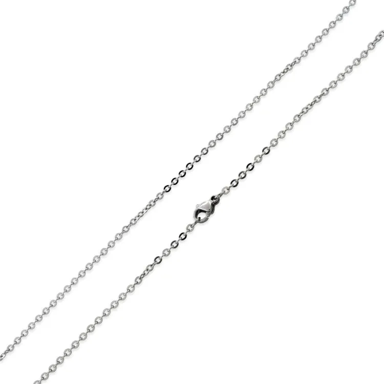 Stainless Steel 16" Flat Rollo Chain Necklace 2.0 MM