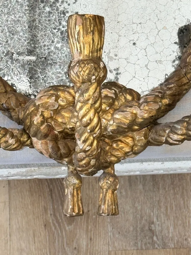 Stunning Pair of 19th Century English Rope Twist Mirrors by C. Nosoti