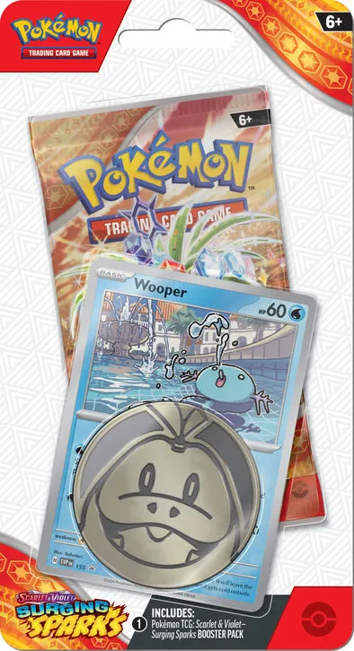 Surging Sparks Scarlet & Violet Checklane Blister - Wooper - Pokemon TCG *Limit of 1*