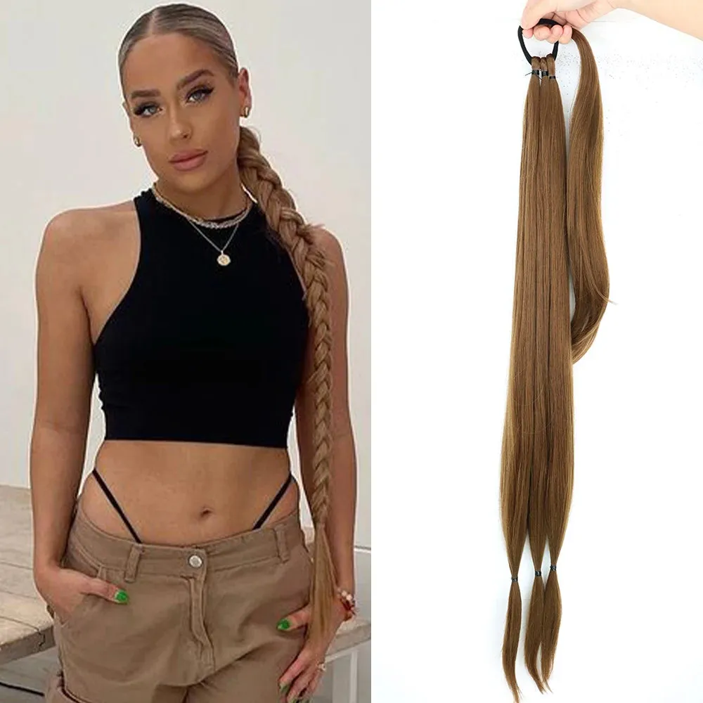 Synthetic Braided Ponytail with Hair Tie Hair Extensions