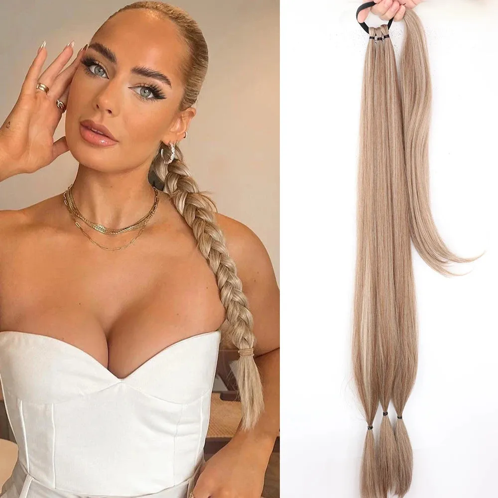 Synthetic Braided Ponytail with Hair Tie Hair Extensions