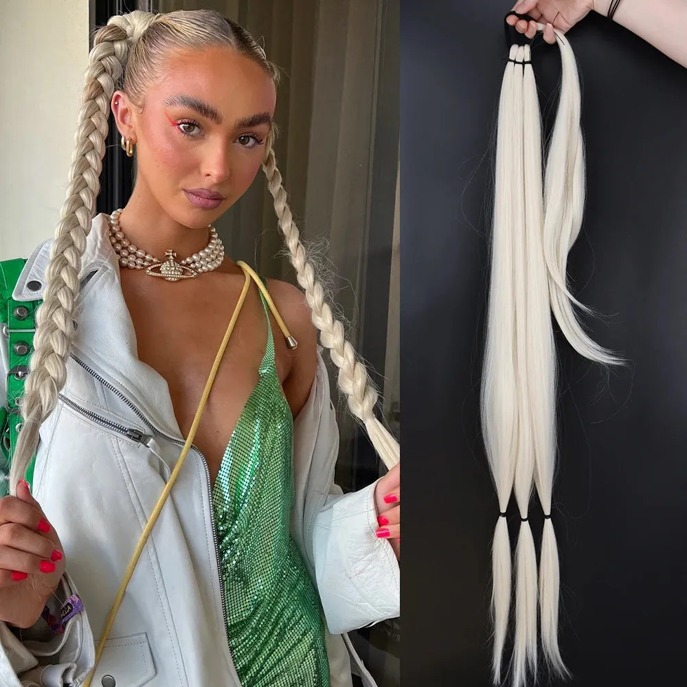 Synthetic Braided Ponytail with Hair Tie Hair Extensions