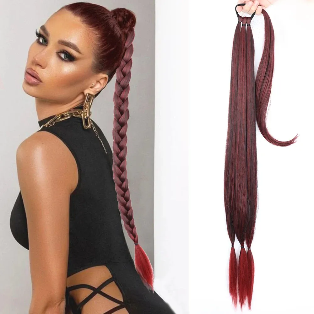 Synthetic Braided Ponytail with Hair Tie Hair Extensions
