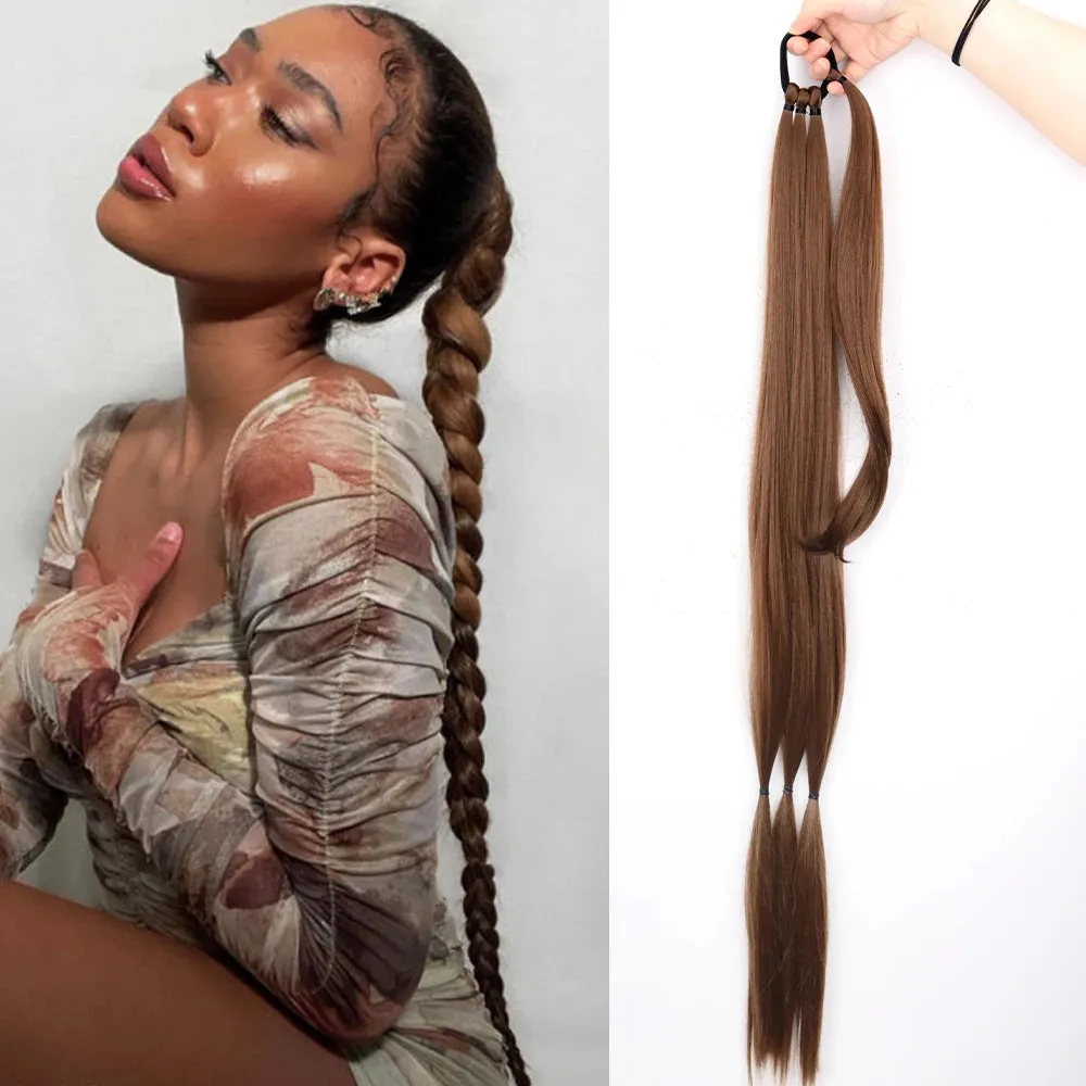 Synthetic Braided Ponytail with Hair Tie Hair Extensions