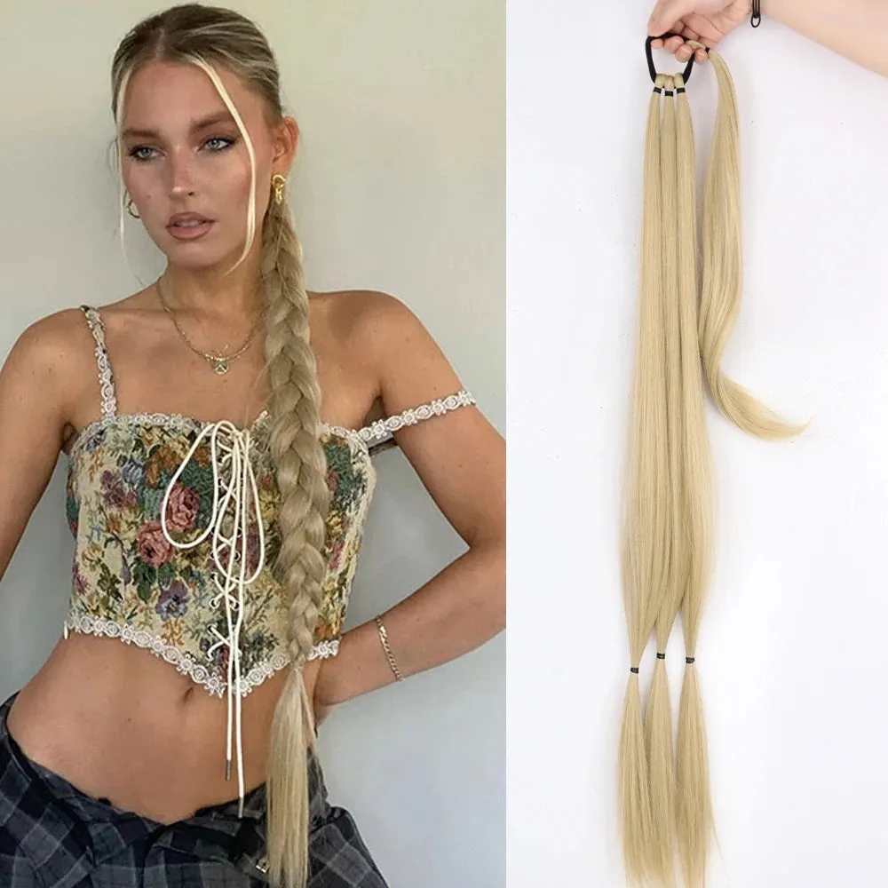 Synthetic Braided Ponytail with Hair Tie Hair Extensions