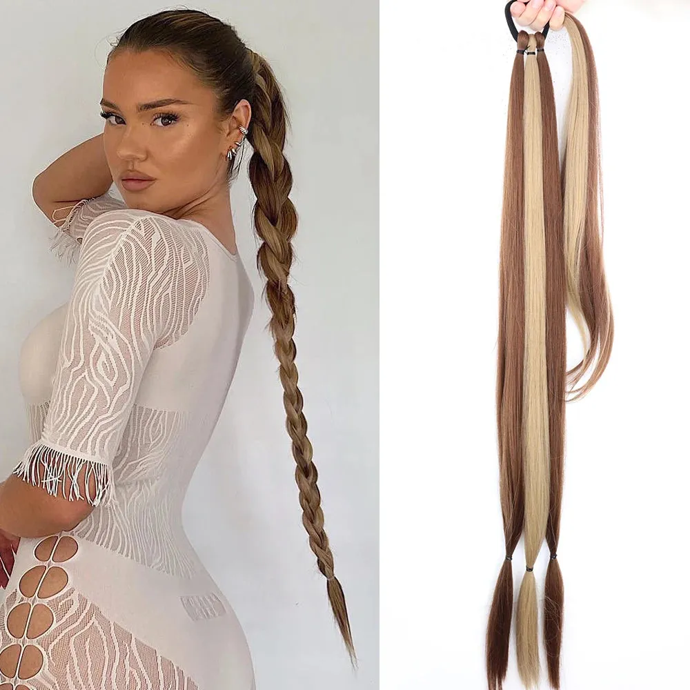 Synthetic Braided Ponytail with Hair Tie Hair Extensions