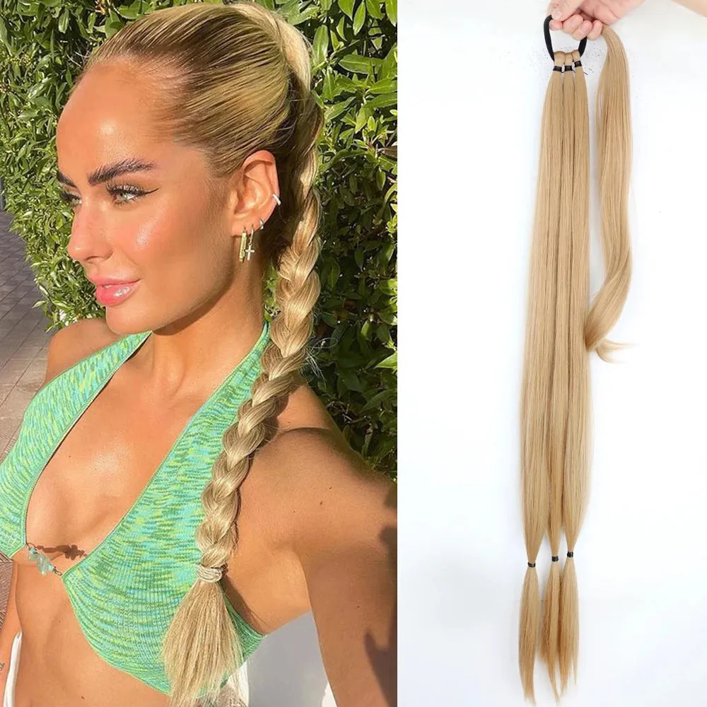 Synthetic Braided Ponytail with Hair Tie Hair Extensions