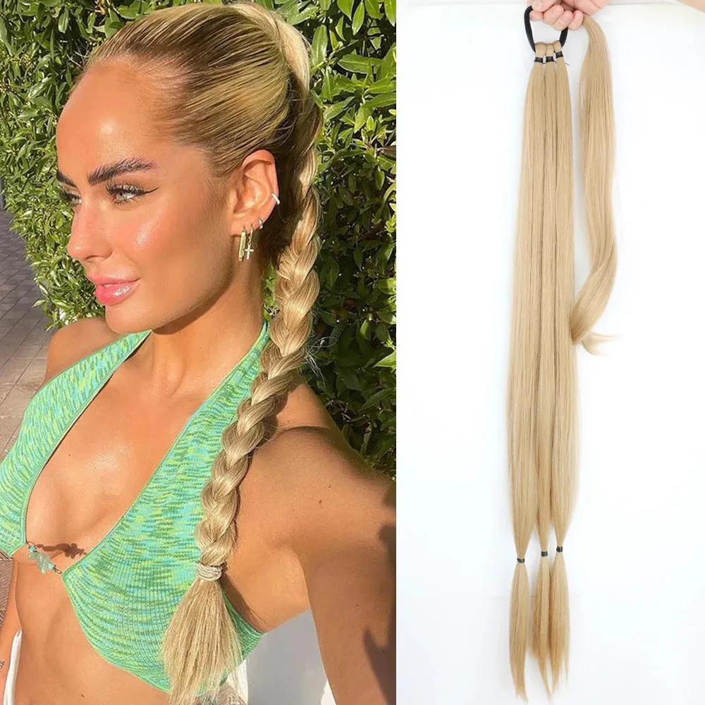 Synthetic Braided Ponytail with Hair Tie Hair Extensions