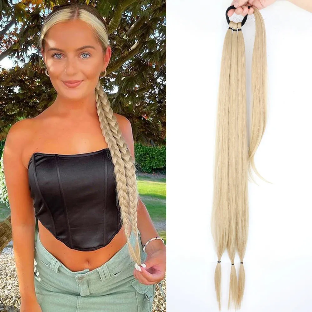 Synthetic Braided Ponytail with Hair Tie Hair Extensions