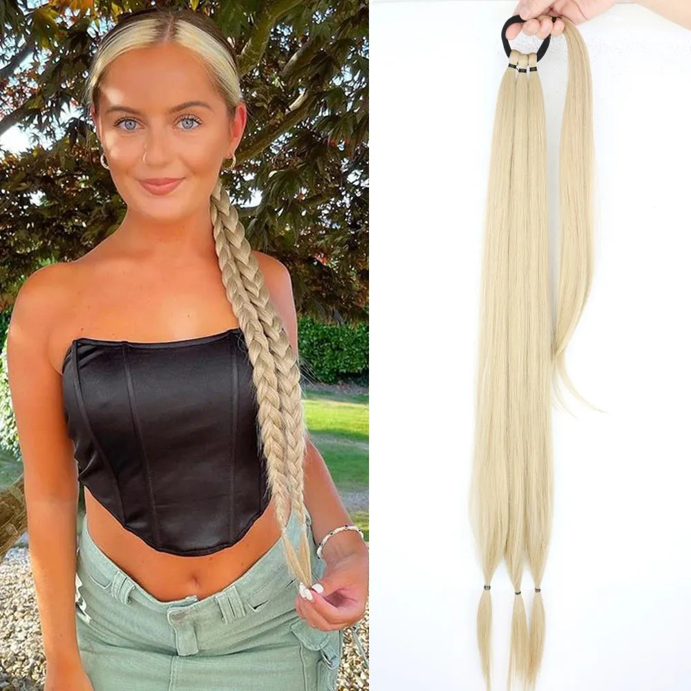 Synthetic Braided Ponytail with Hair Tie Hair Extensions