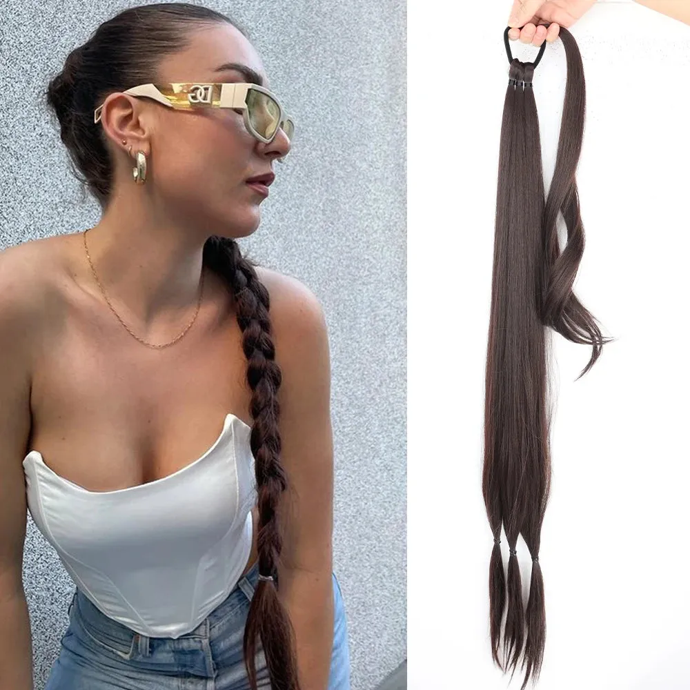 Synthetic Braided Ponytail with Hair Tie Hair Extensions