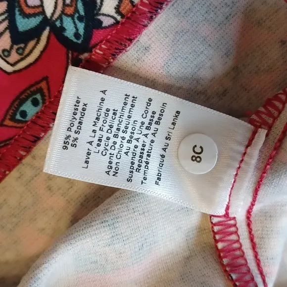 Talbots Geometric Patterned Skirt - Red and Blue NWOT