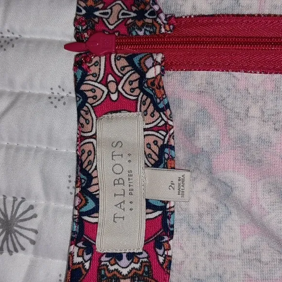 Talbots Geometric Patterned Skirt - Red and Blue NWOT