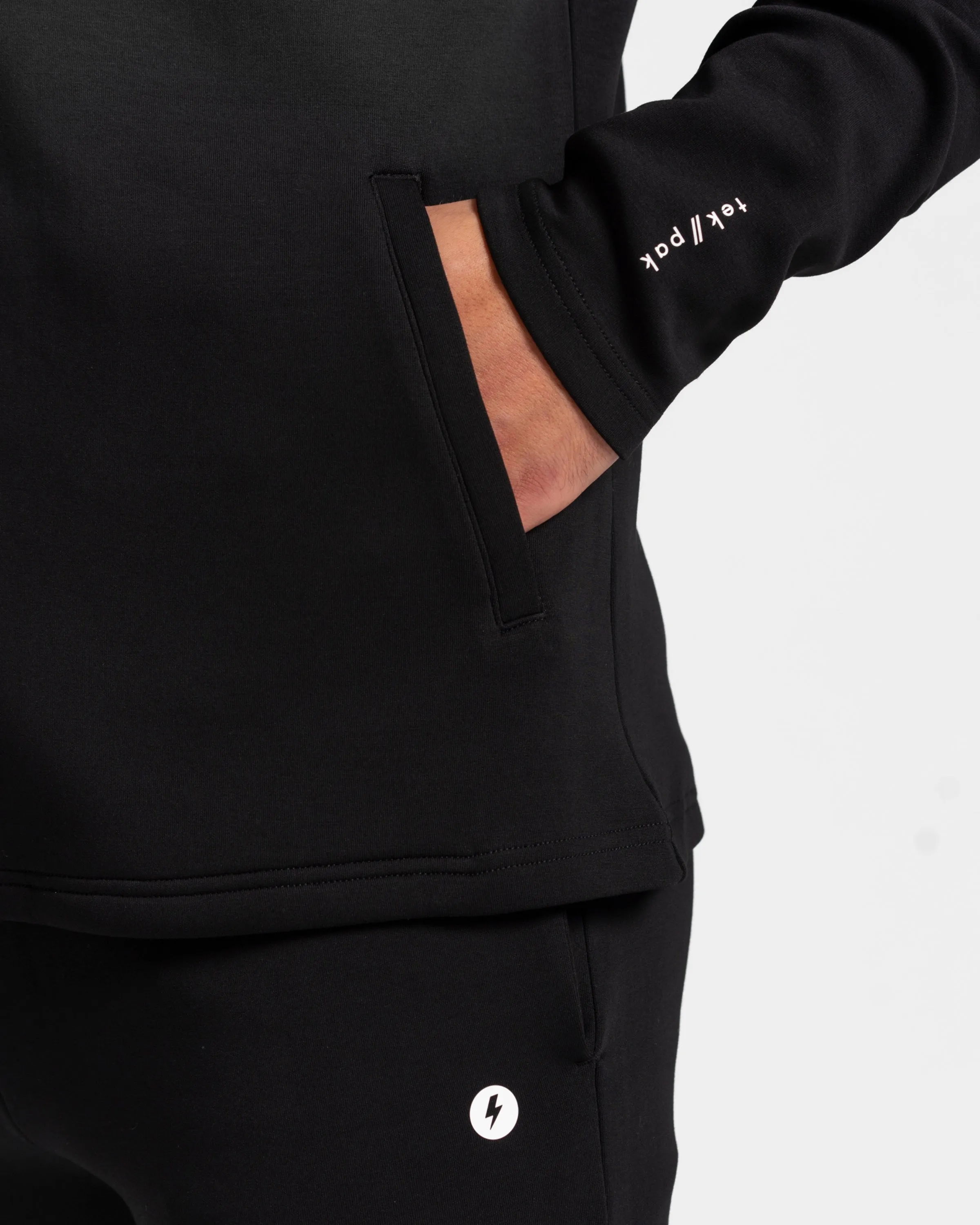 tek//pak Black Men's Full Zip Hoodie